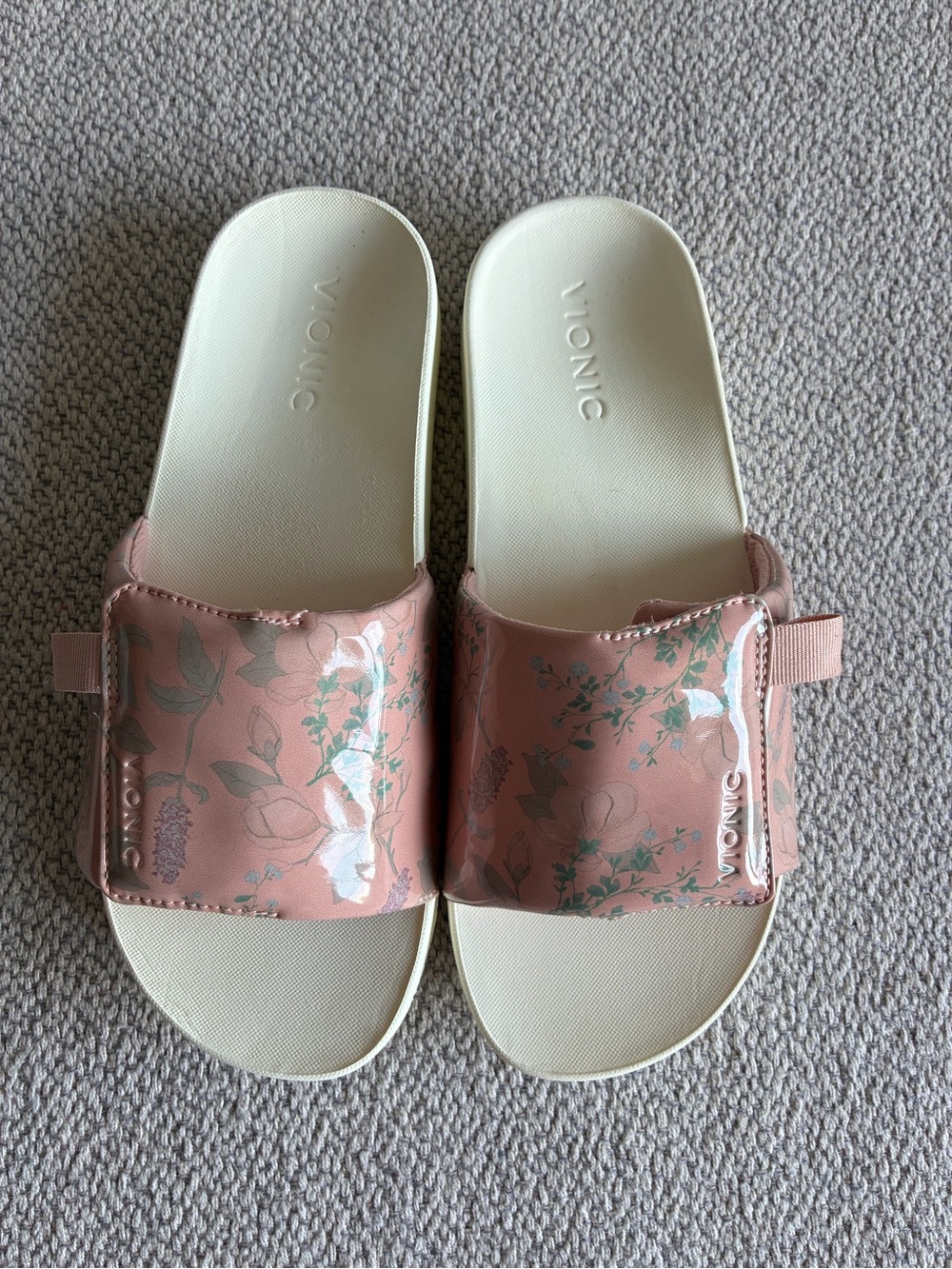 Vionic Keira Women's 8M Pink Floral Slide Sandals Orthotic
Arch Support